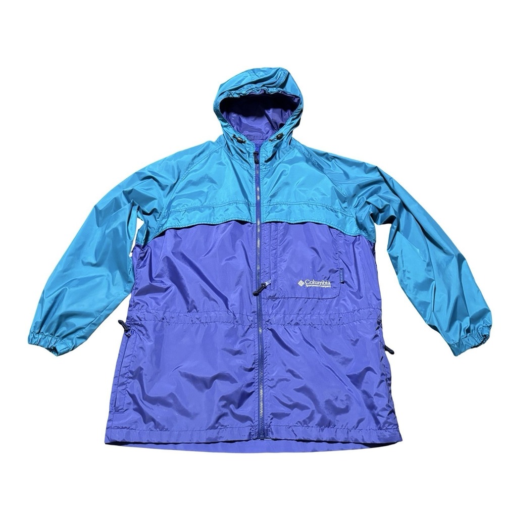 Columbia Women's Full Zip Hooded Windbreaker Jacket Size XL 24 x 30